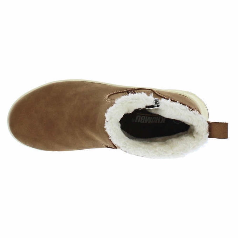 New Khombu brown Sienna Shearling Style Boots Booties Water Repellent Brown NIB - Picture 3 of 5